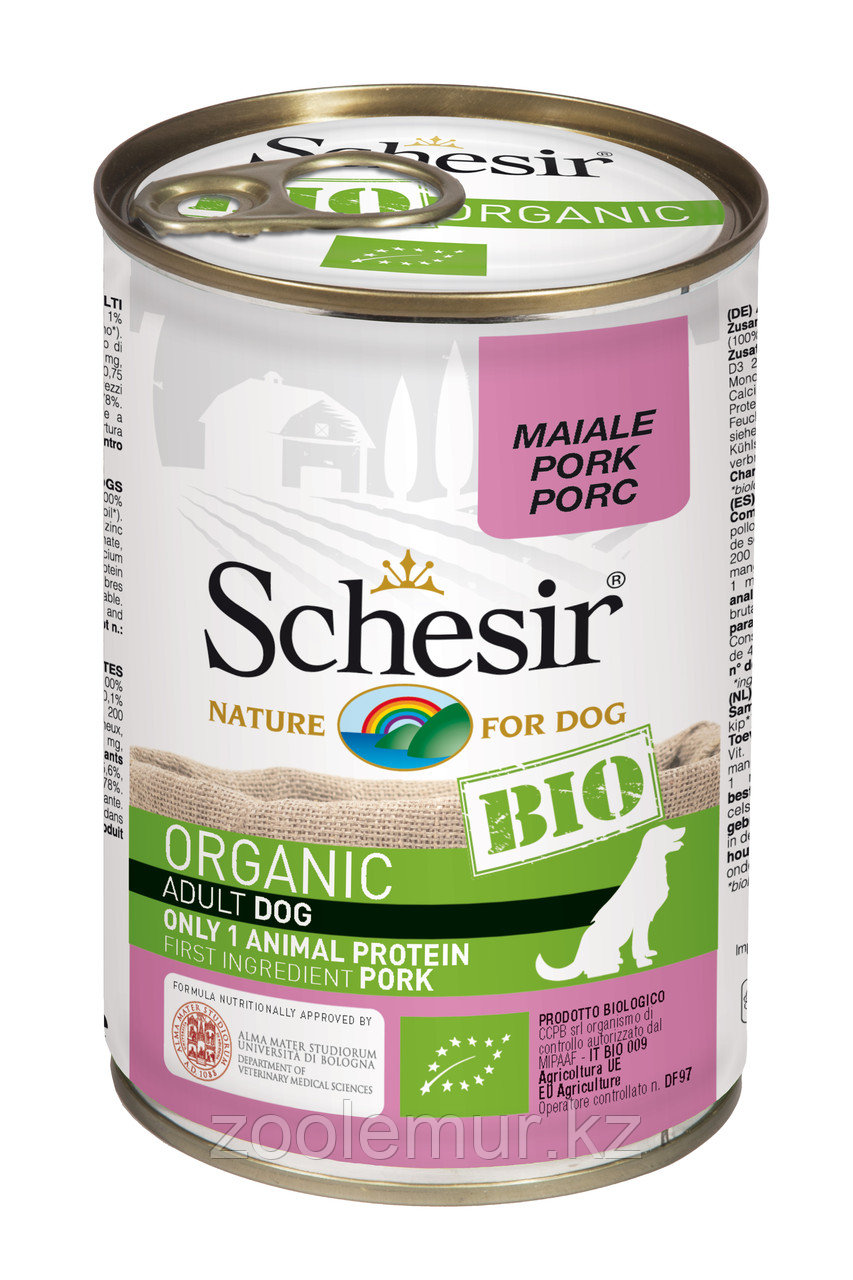 Schesir Bio консервы для собак, свинина 400г, фото 1
