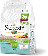 Schesir Bio сухой корм для щенков мелких пород, домашняя птица 600г