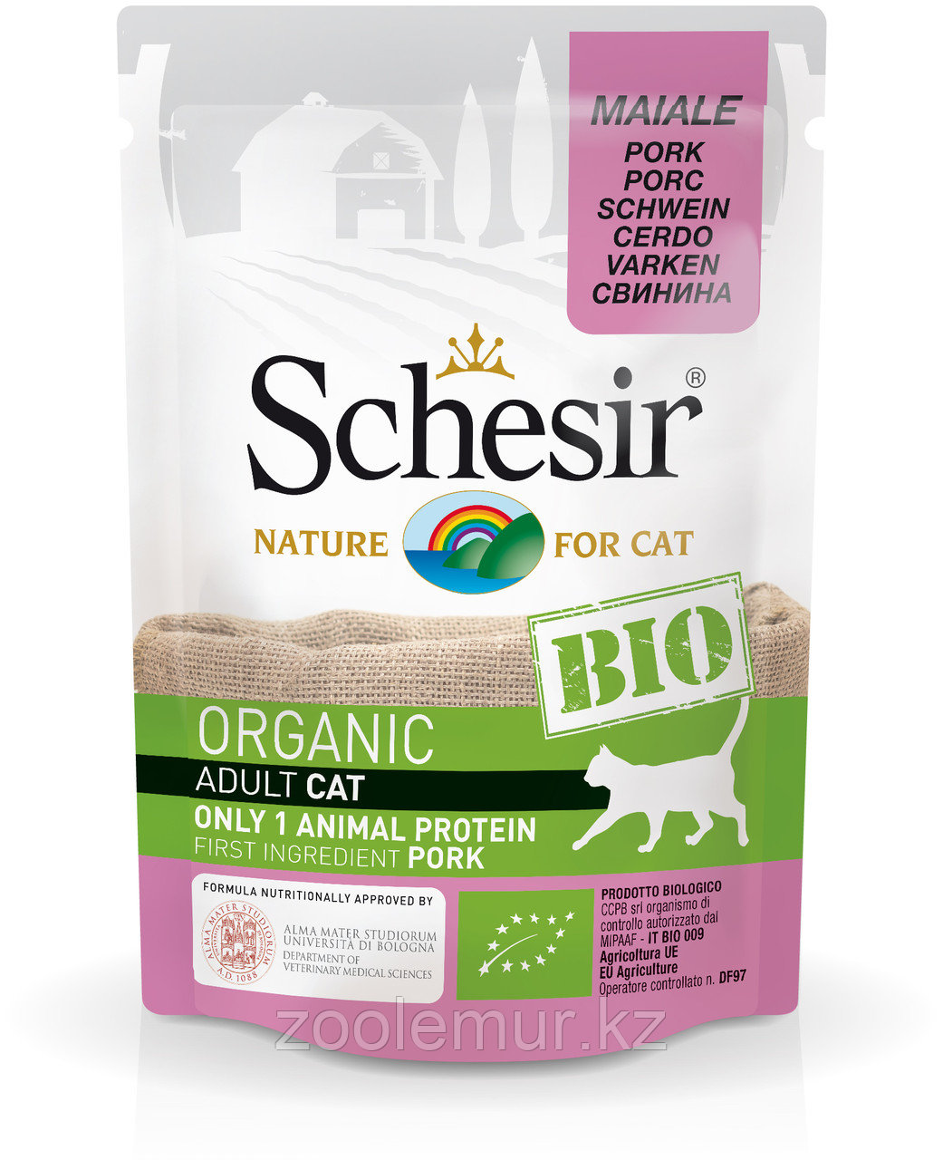 Schesir Bio консервы для кошек, свинина 85г, фото 1