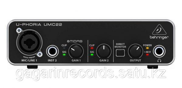 Звуковая карта Behringer U-Phoria UMC22 - фото 1 - id-p66339164