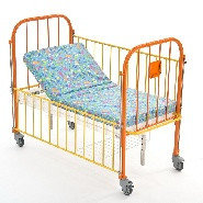 Кровать детская 2-х секционная с регулировкой высоты и наклона ложа. КМФД-7310 Оранж.