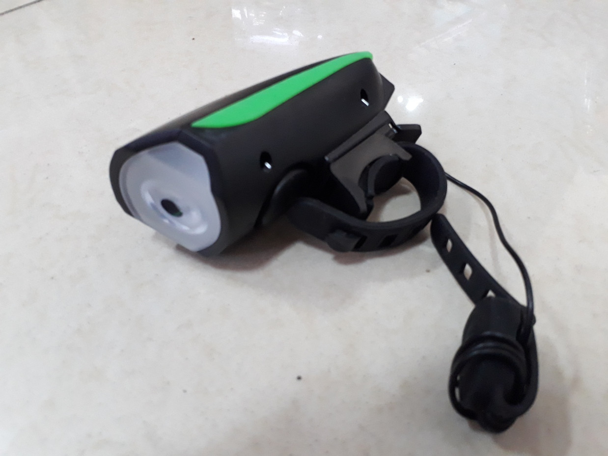 Передний фонарь на USB с сигналом 2 в 1 Speaker Bicycle Light. Рассрочка. Kaspi RED