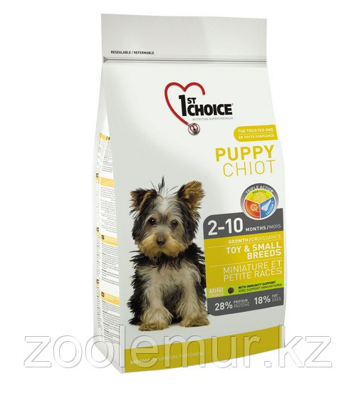 1st Choice Puppy - корм для щенков миниатюрных и мелких пород (курица) 2.72 кг.