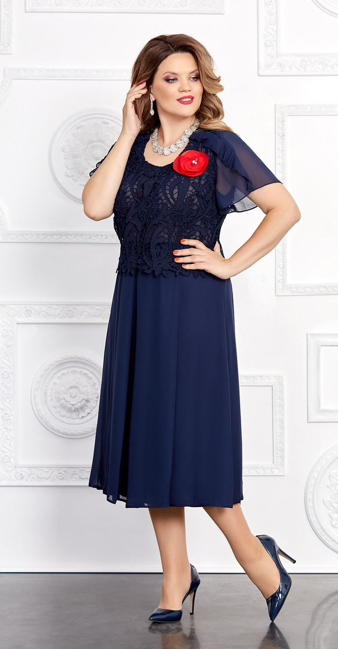 Платье Mira Fashion-4620, темно-синий, 50