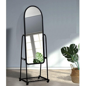 Зеркало напольное 160х45 см на колесиках цвет черный А320, фото 2