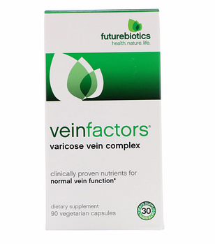 FutureBiotics, VeinFactors, противоварикозный комплекс, 90 вегетарианских капсул