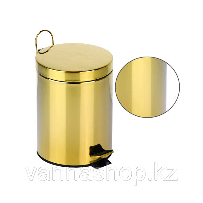 Педальная урна (золото) 8 литров - фото 1 - id-p66393124