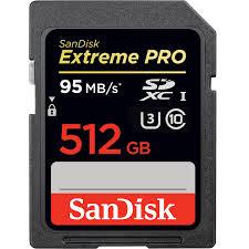 Карта памяти Sandisk Extreme PRO 95MB/S UHS1 SDSDXPA-512G-G46, Тип: Secure Digital XC, 512Гб