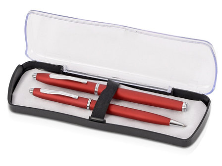 Набор Celebrity Экзюпери: ручка шариковая, ручка роллер в футляре красный, фото 2