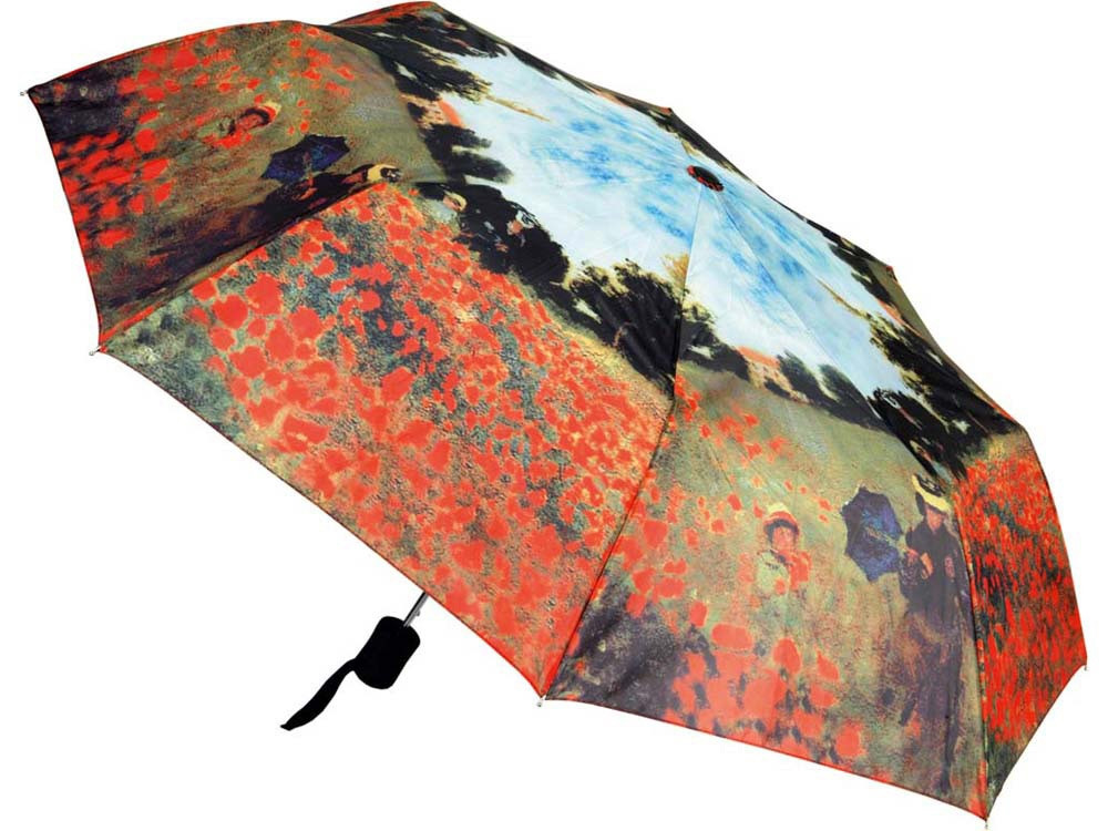Набор: платок, складной зонт Моне. Поле маков, красный/зеленый - фото 3 - id-p60491145