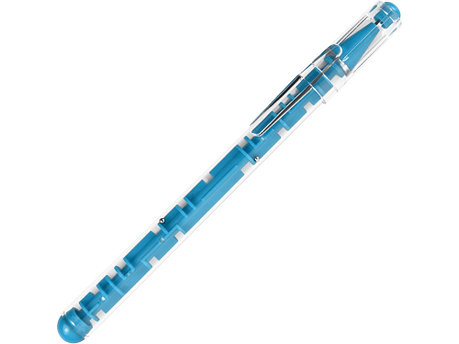 Ручка шариковая Лабиринт с головоломкой голубая, фото 2