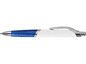 Ручка шариковая Призма белая/синяя, фото 2