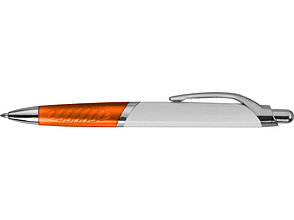 Ручка шариковая Призма, белый/оранжевый, фото 2