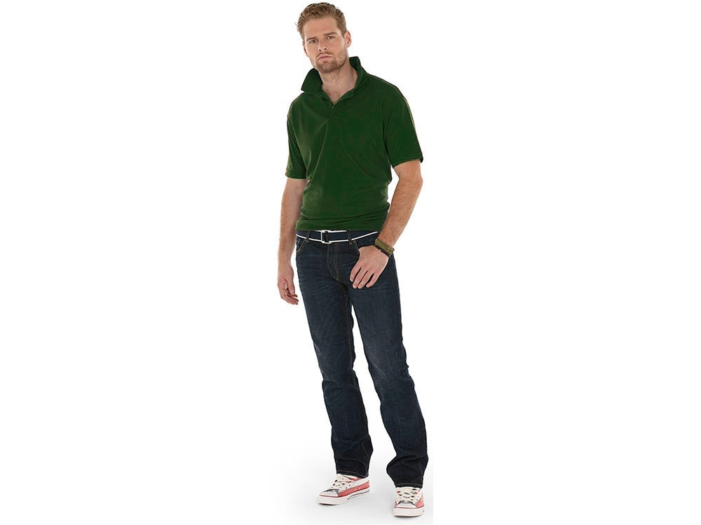 Рубашка поло Boston мужская, бутылочный зеленый - фото 2 - id-p60492230