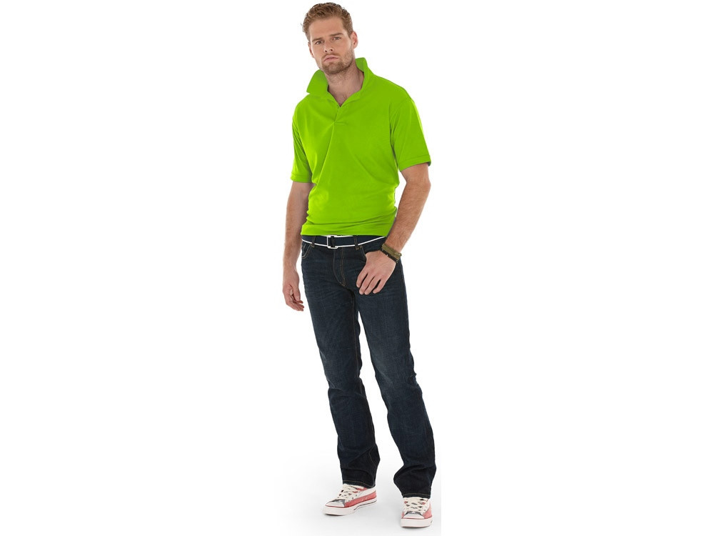 Рубашка поло Boston мужская, зеленое яблоко - фото 2 - id-p60492276