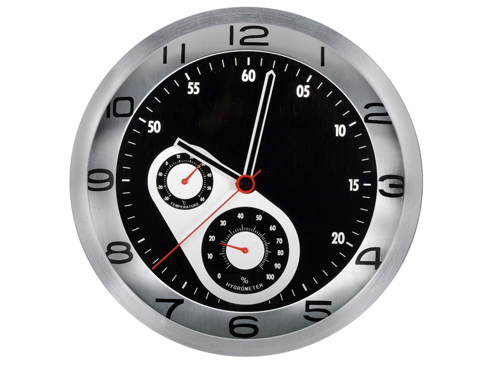 Часы настенные Астория, серебристый/черный - фото 2 - id-p55509560