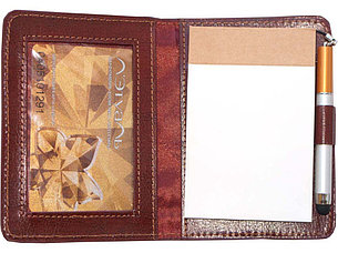 Блокнот для записей с ручкой-стилусом Alessandro Venanzi, коричневый, фото 2