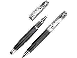 Набор Бельведер: ручка шариковая, ручка роллер в футляре, фото 1