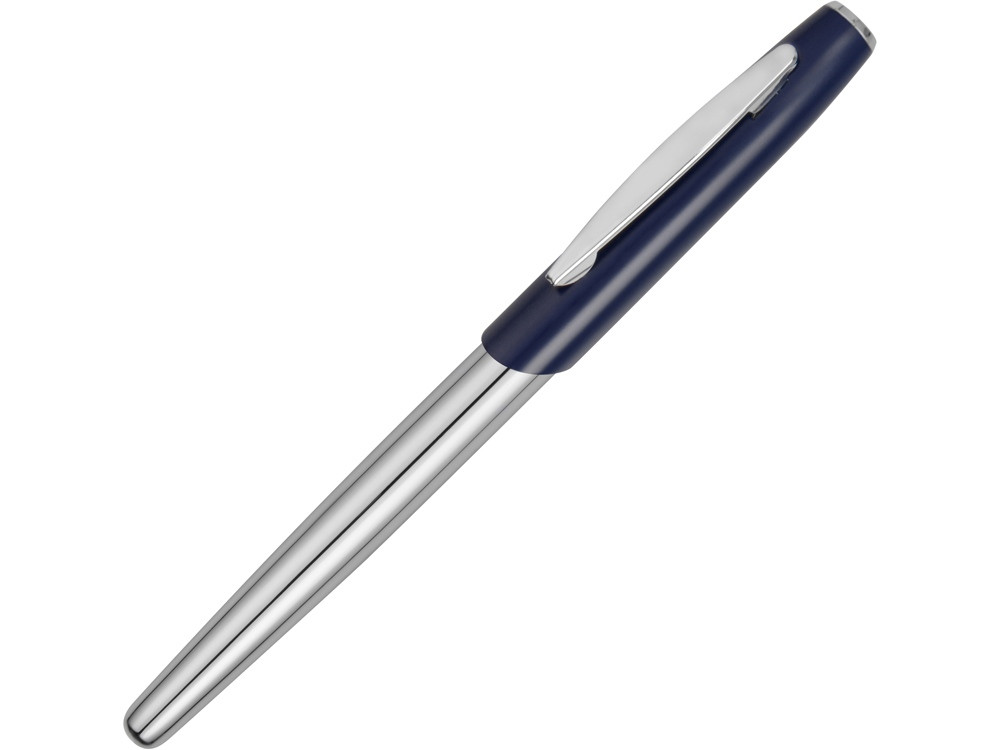 Ручка-роллер Geneva, серебристый/синий - фото 1 - id-p60494557