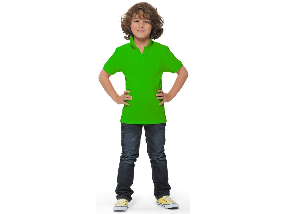 Рубашка поло Calgary детская, зеленое яблоко - фото 6 - id-p60495376