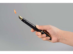 Набор: ручка-зажигалка, пепельница Акра, черный/золотистый, фото 2