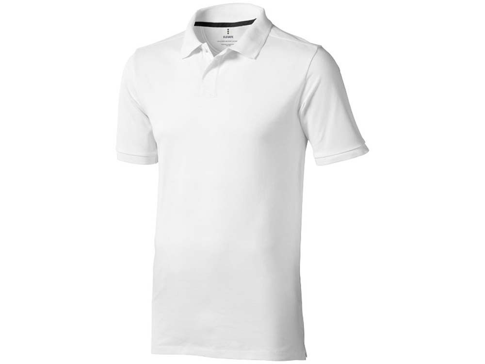 Calgary мужская футболка-поло с коротким рукавом, белый - фото 2 - id-p55513228