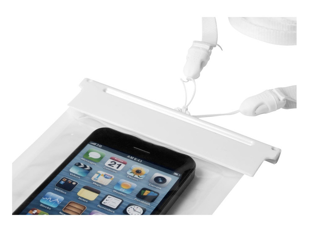 Чехол водонепроницаемый Splash для смартфонов, прозрачный/белый - фото 3 - id-p55514697