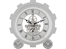 Часы настольные Шестеренки, серебристый, фото 3