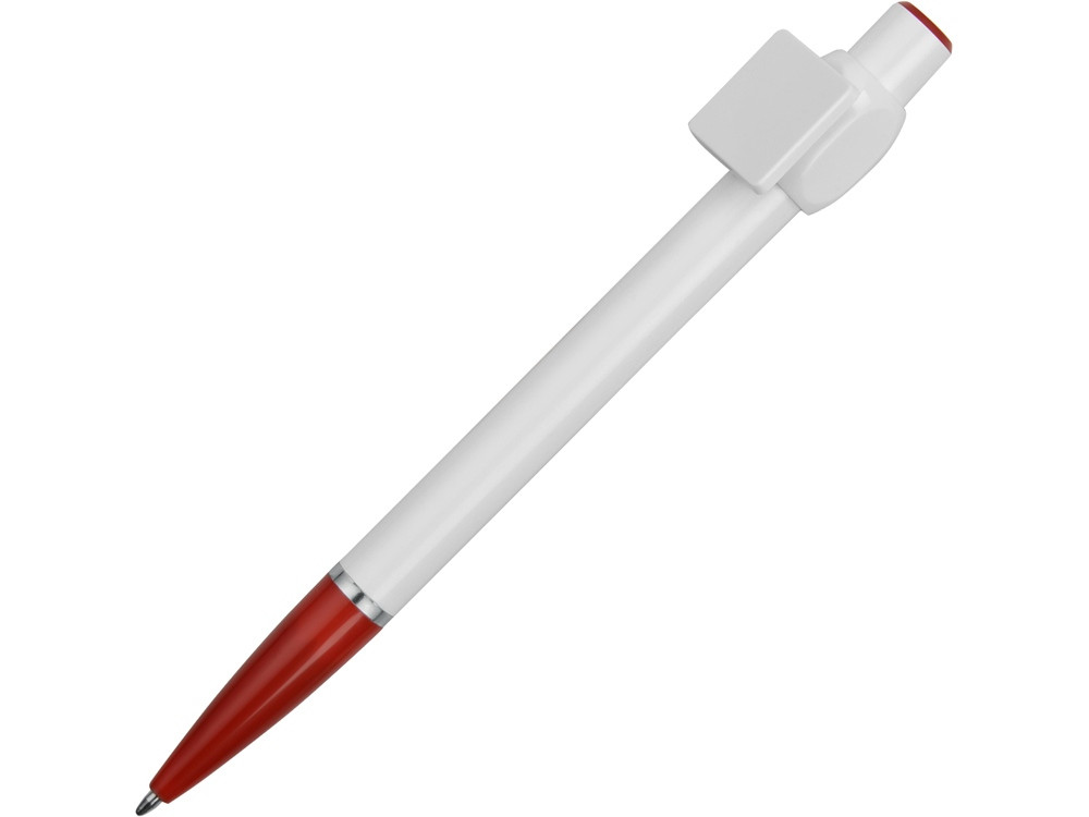 Ручка шариковая Тенерифе, белый/красный - фото 1 - id-p60498511