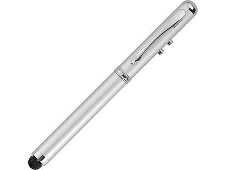 Ручка-стилус Каспер 3 в 1, серебристый, фото 2