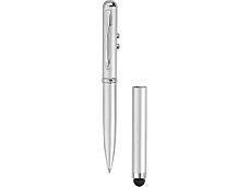 Ручка-стилус Каспер 3 в 1, серебристый, фото 2