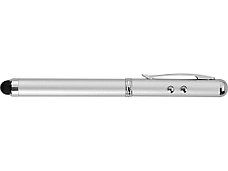 Ручка-стилус Каспер 3 в 1, серебристый, фото 3