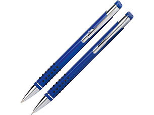 Набор Онтарио: ручка шариковая, карандаш механический, синий/серебристый, фото 2