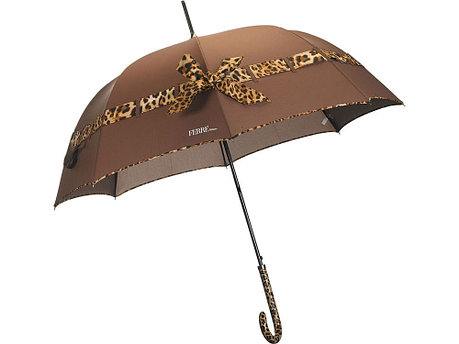 Зонт-трость Ferre, полуавтомат, коричневый/оранжевый/черный, фото 2