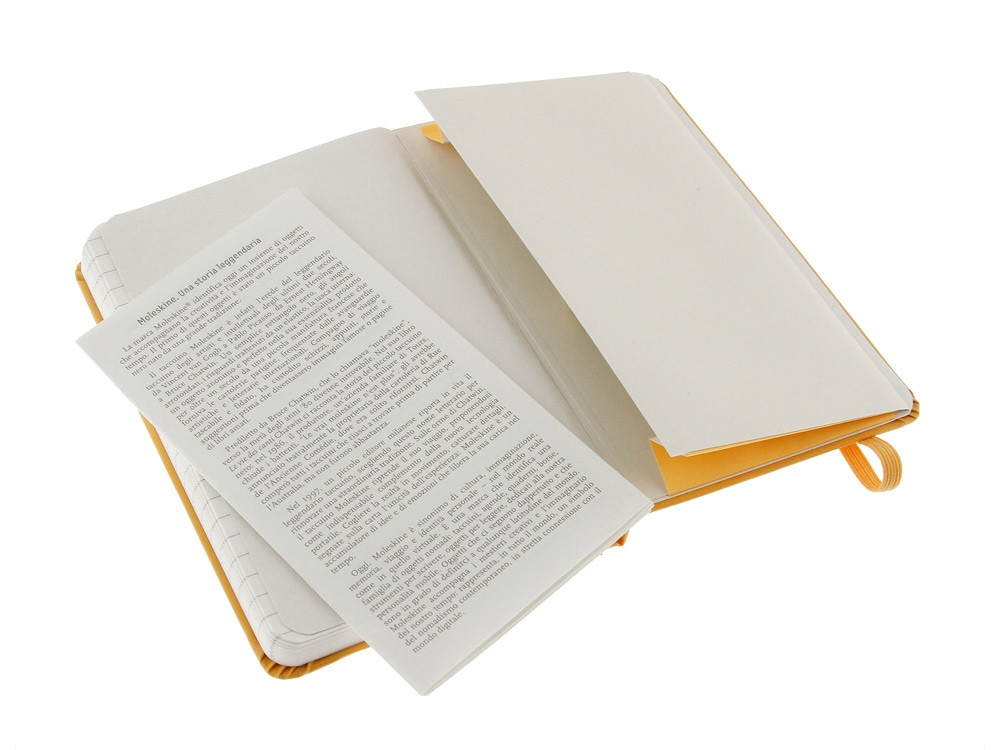 Записная книжка Moleskine Classic (в линейку) в твердой обложке, Pocket (9x14см), оранжевый - фото 4 - id-p60499977