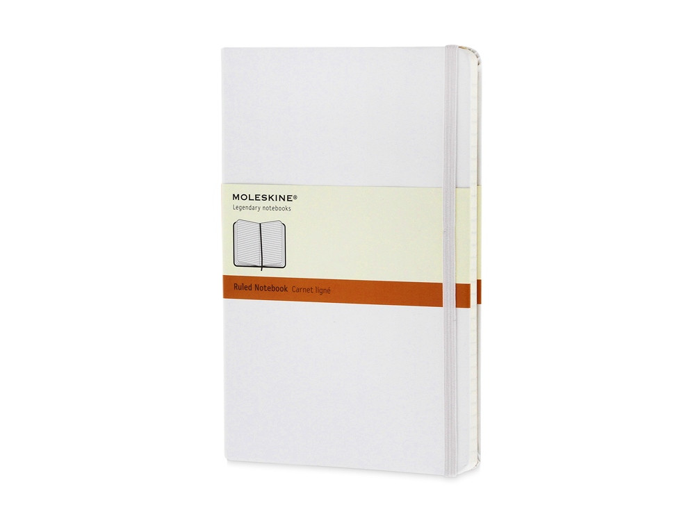 Записная книжка Moleskine Classic (в линейку) в твердой обложке, Large (13х21см), белый - фото 1 - id-p65543643