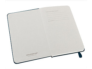 Записная книжка Moleskine Classic (в линейку) в твердой обложке, Pocket (9x14см), голубой сапфир, фото 2