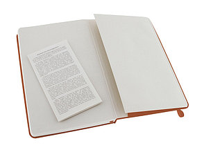 Записная книжка Moleskine Classic (в линейку) в твердой обложке, Large (13х21см), оранжевый коралл, фото 3