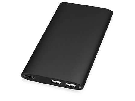 Портативное зарядное устройство Джет с 2-мя USB-портами, 8000 mAh, черный, фото 2