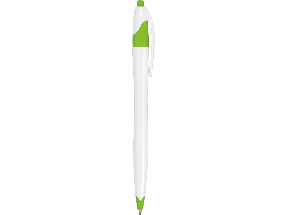 Ручка шариковая Флокс, белый/зеленое яблоко - фото 3 - id-p66073729
