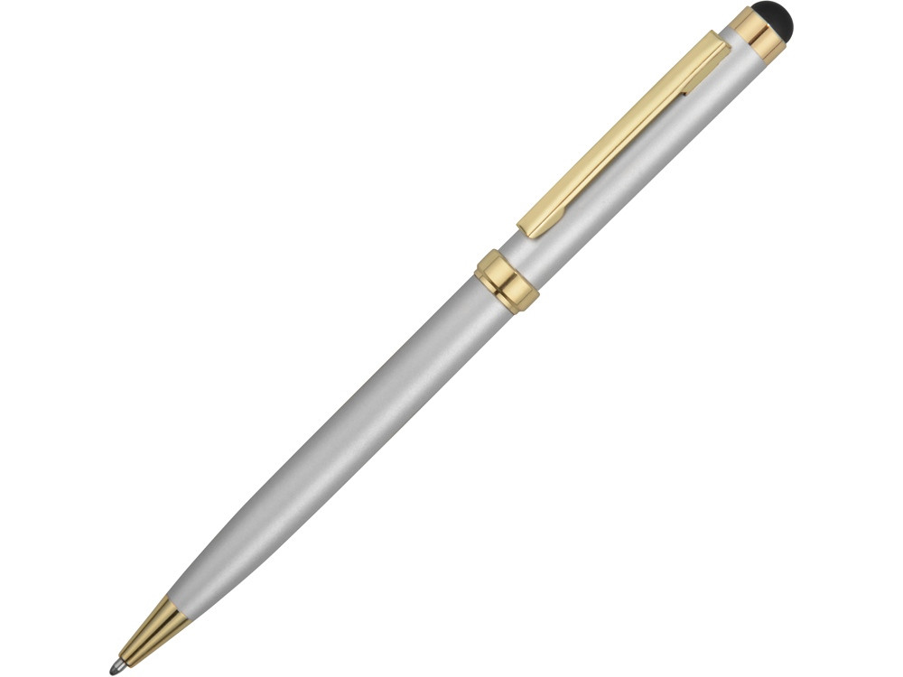Ручка шариковая Голд Сойер со стилусом, серебристый - фото 1 - id-p65544038