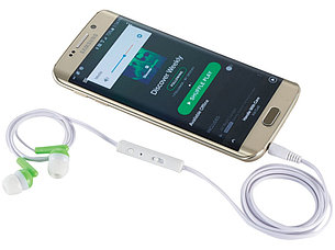 Наушники Earbuds, лайм, фото 3