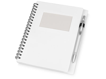 Блокнот Контакт с ручкой, белый, фото 2