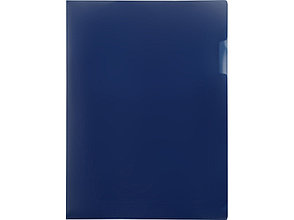 Папка- уголок, для формата А4, плотность 180 мкм, синий матовый, фото 2