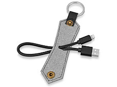 Кабель-брелок USB-Lightning Pelle, черный, фото 3