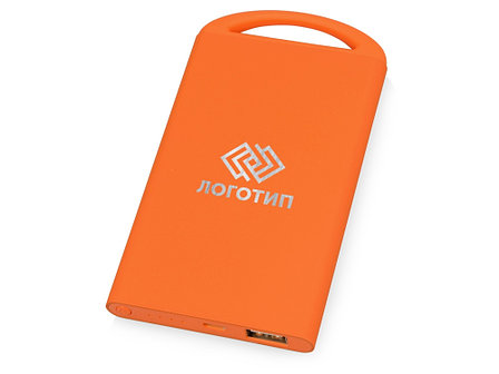 Портативное зарядное устройство Shine с зеркальной гравировкой, 4000 mAh, оранжевый, фото 2