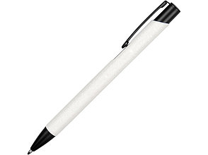 Ручка металлическая шариковая Crepa, белый/черный, фото 2