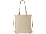 Рюкзак со шнурком Eliza из хлопчатобумажной ткани плотностью 240 г/м², натуральный, фото 3
