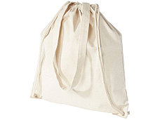 Рюкзак со шнурком Eliza из хлопчатобумажной ткани плотностью 240 г/м², натуральный, фото 2