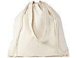 Рюкзак со шнурком Eliza из хлопчатобумажной ткани плотностью 240 г/м², натуральный, фото 5